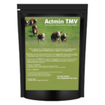 ACTMIN TMV premix for dairy animals, boosting immunity and milk yield with essential trace minerals and vitamins.