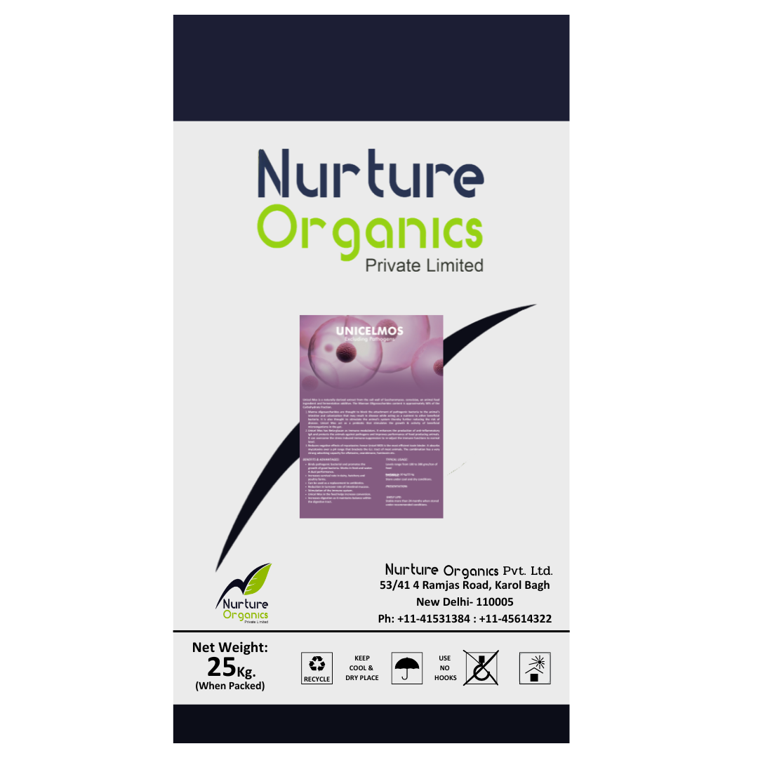 Unicel Mos prebiotic feed additive for enhanced gut health and immunity in animals